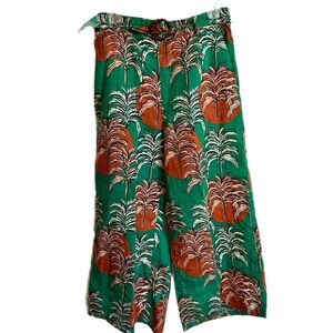 !CLEARANCE! Nicole Miller Linen Palm Capri Pants – Women’s M